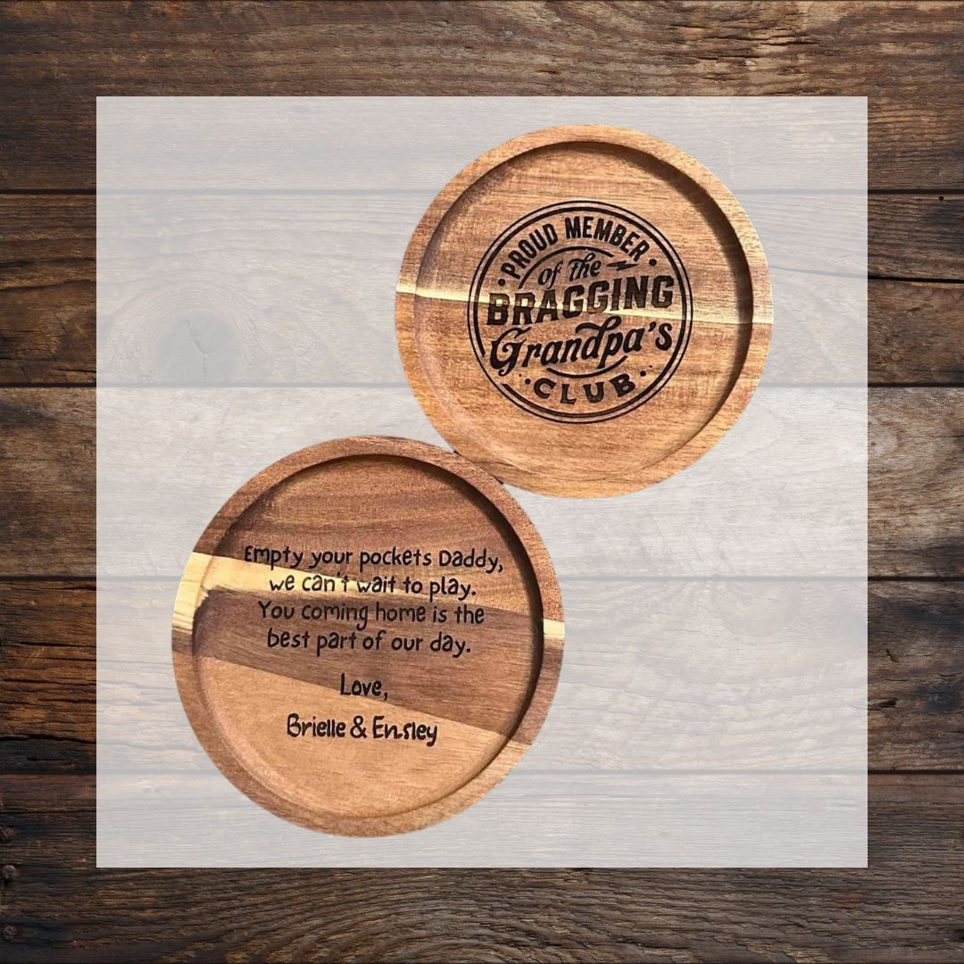 Round Customizable Coaster Set | Set of 4