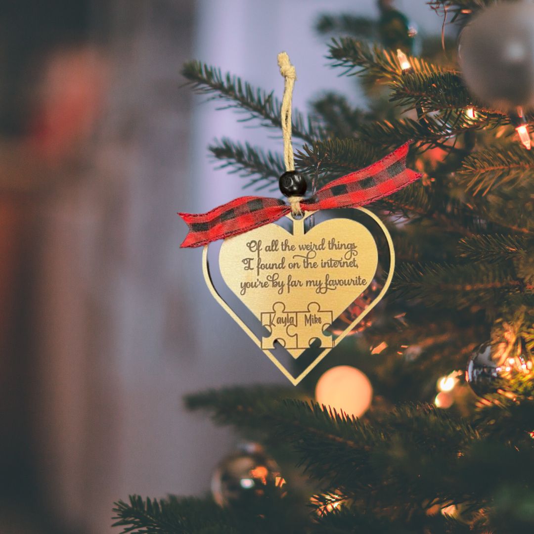 Tree Ornament | Couple Met Online | Personalized Gifts