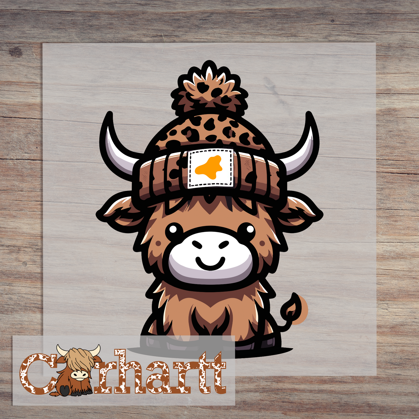 Baby Highland Cow Carhartt Brown