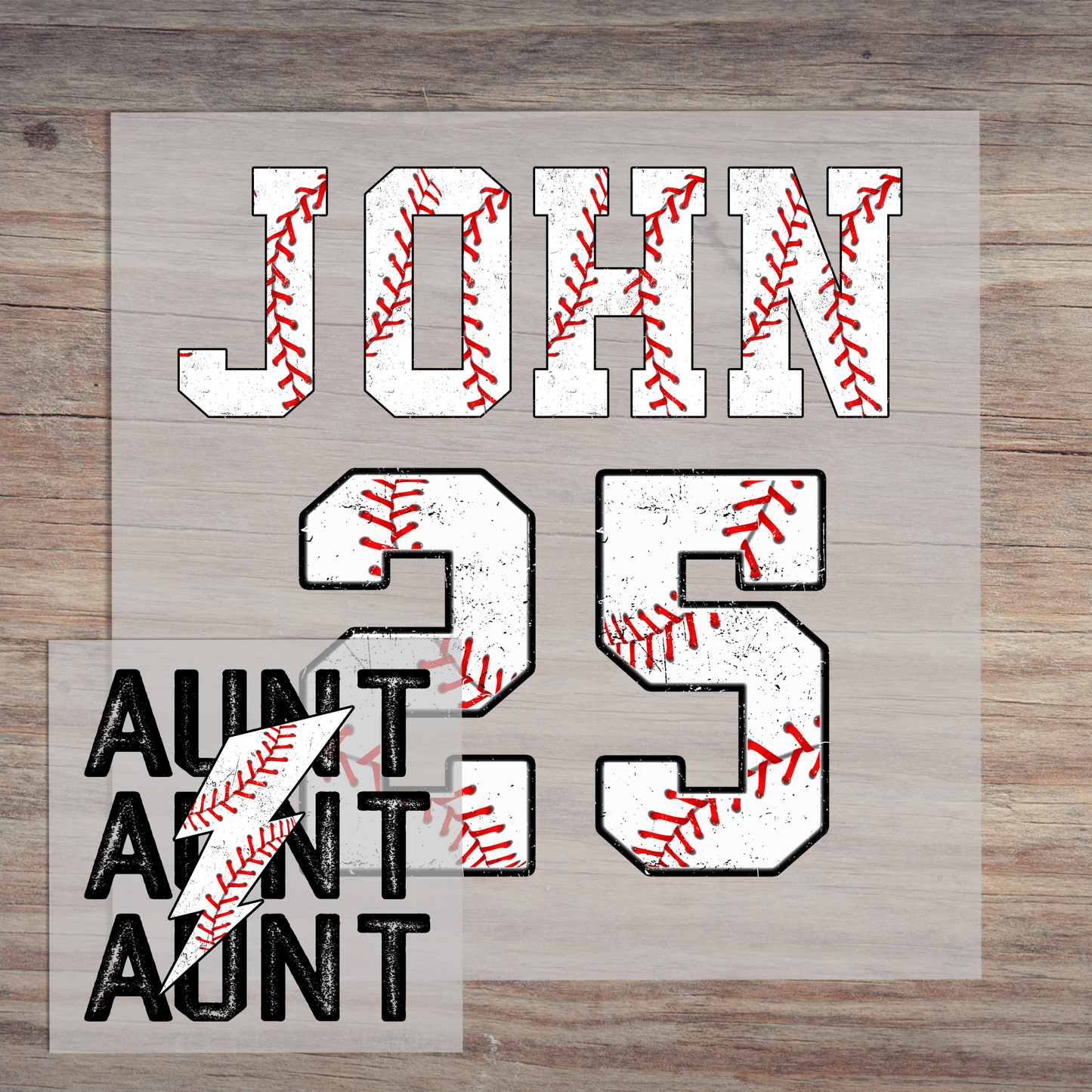 Baseball Aunt With Custom Numbers and Name