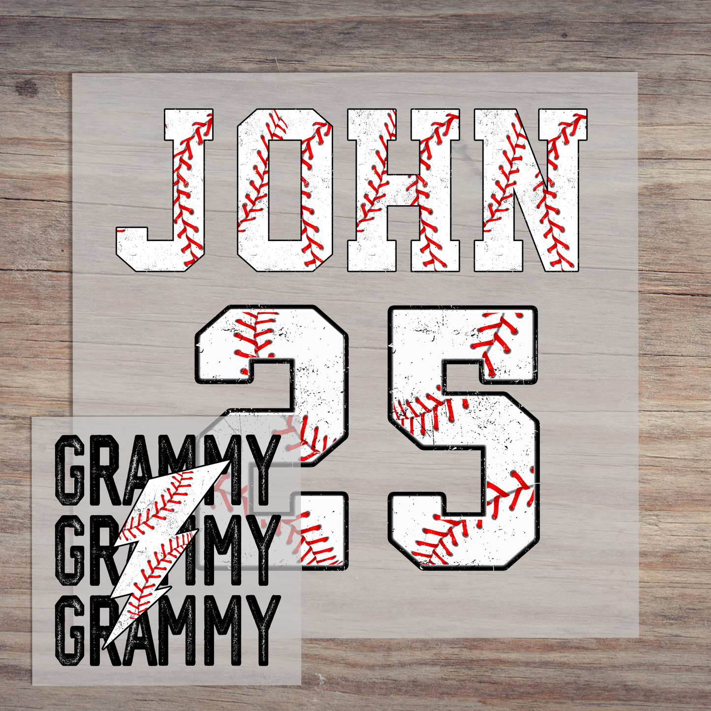 Baseball Grammy With Custom Numbers and Name