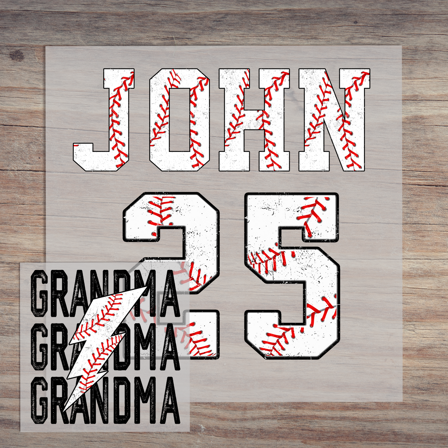 Baseball Grandma With Custom Numbers and Name