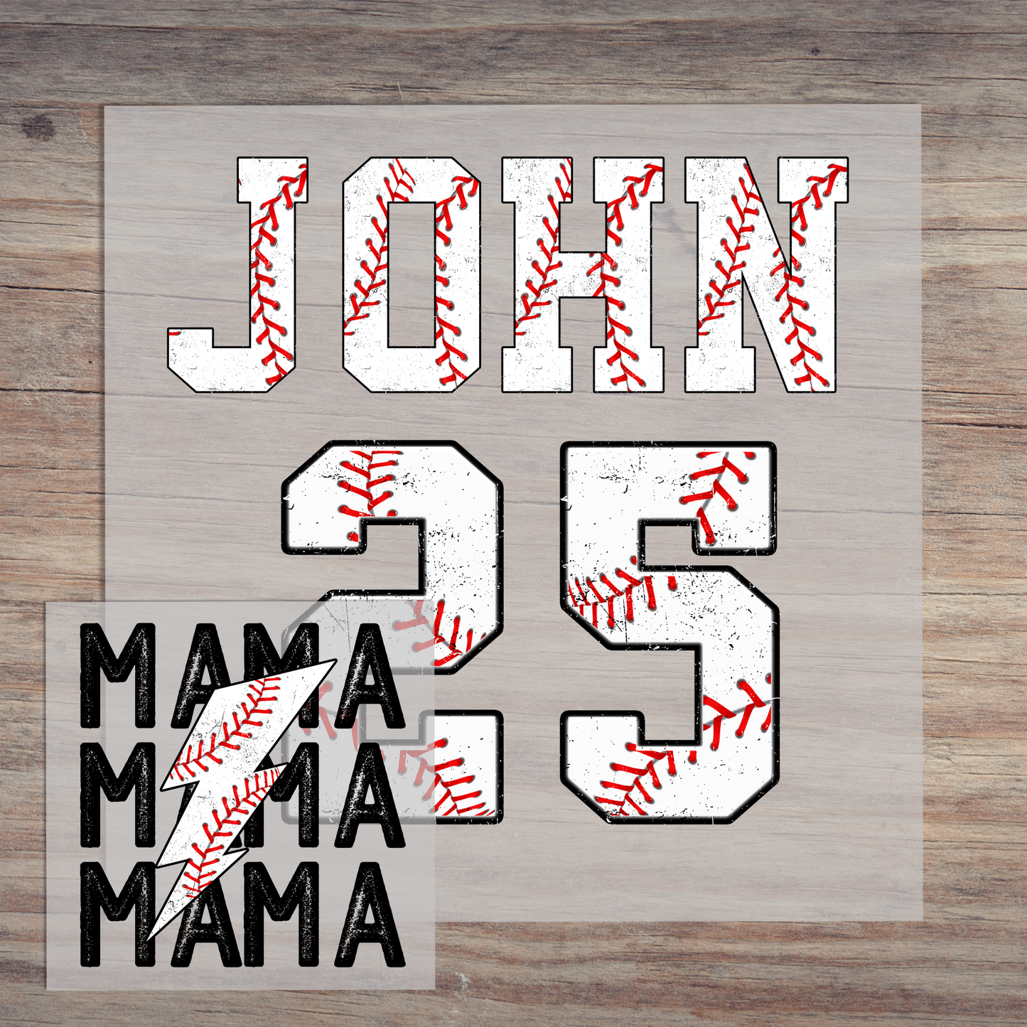 Baseball Mama Black With Custom Numbers and Name
