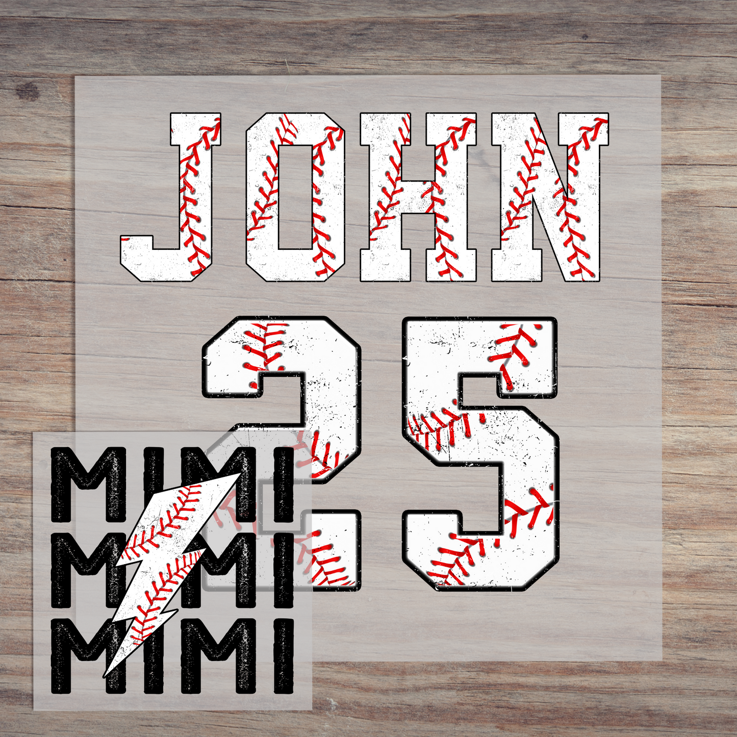 Baseball Mimi With Custom Numbers and Name