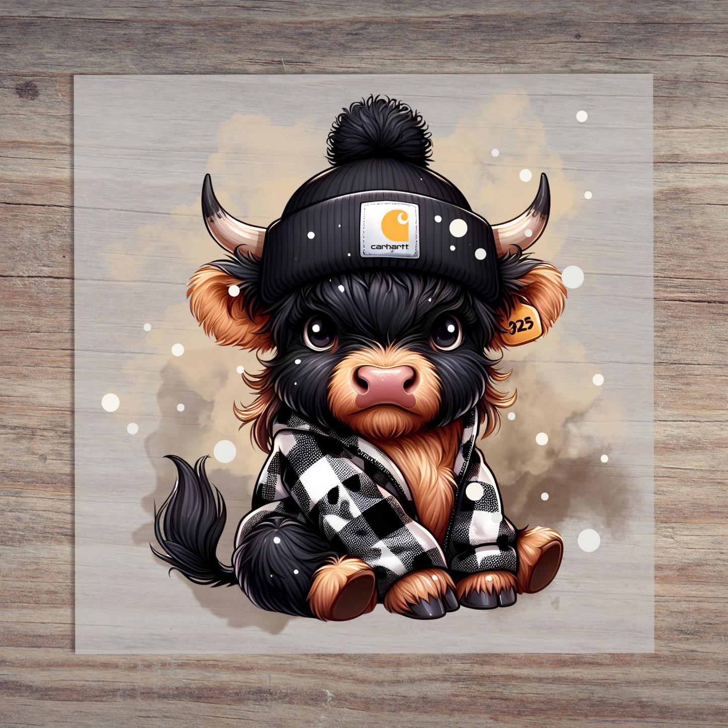 Checkered Shirt Black Cow
