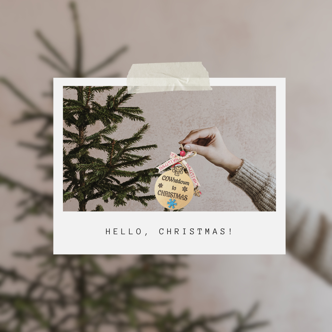 COWntdown to Christmas Ornament