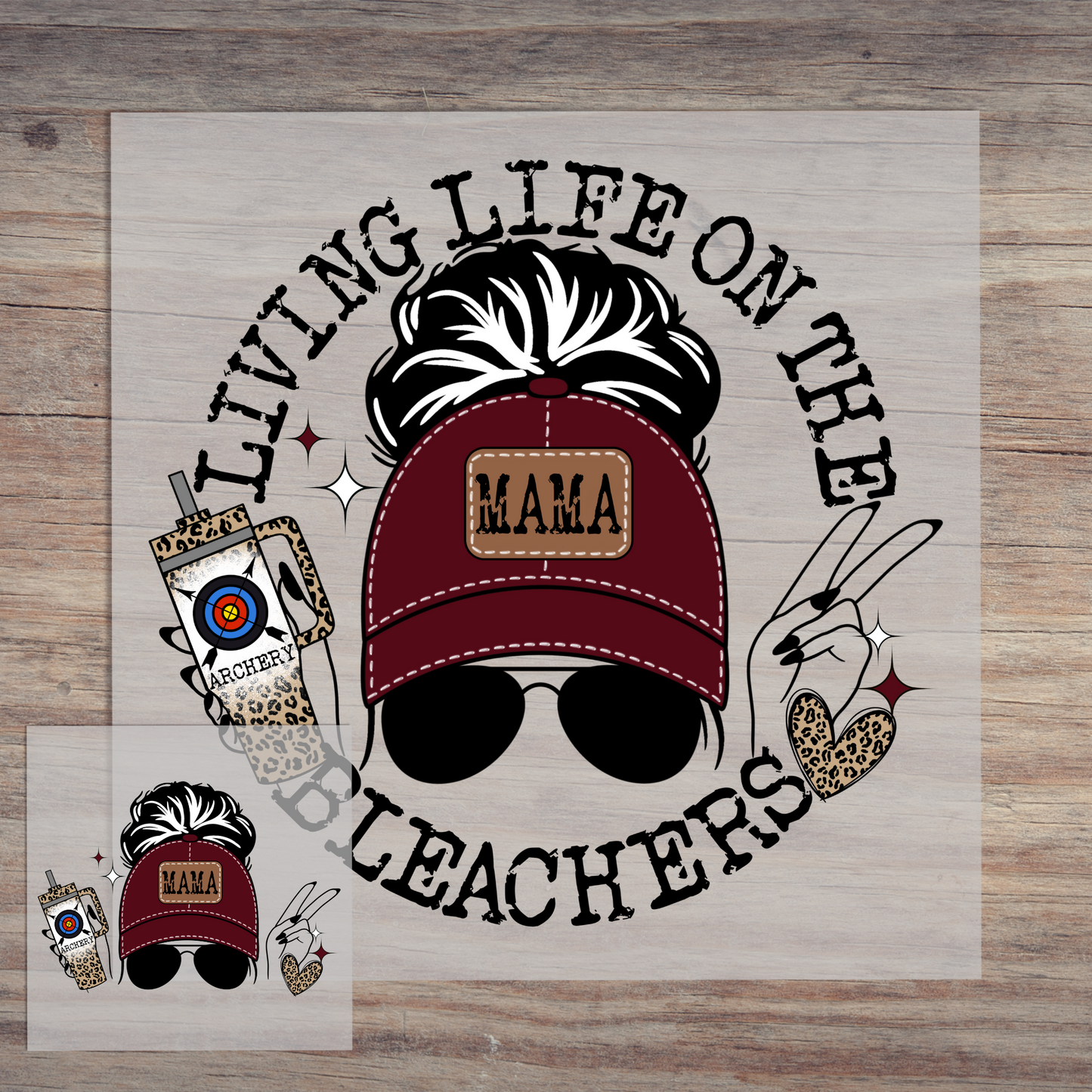 Living Life On The Bleachers Archery Burgundy