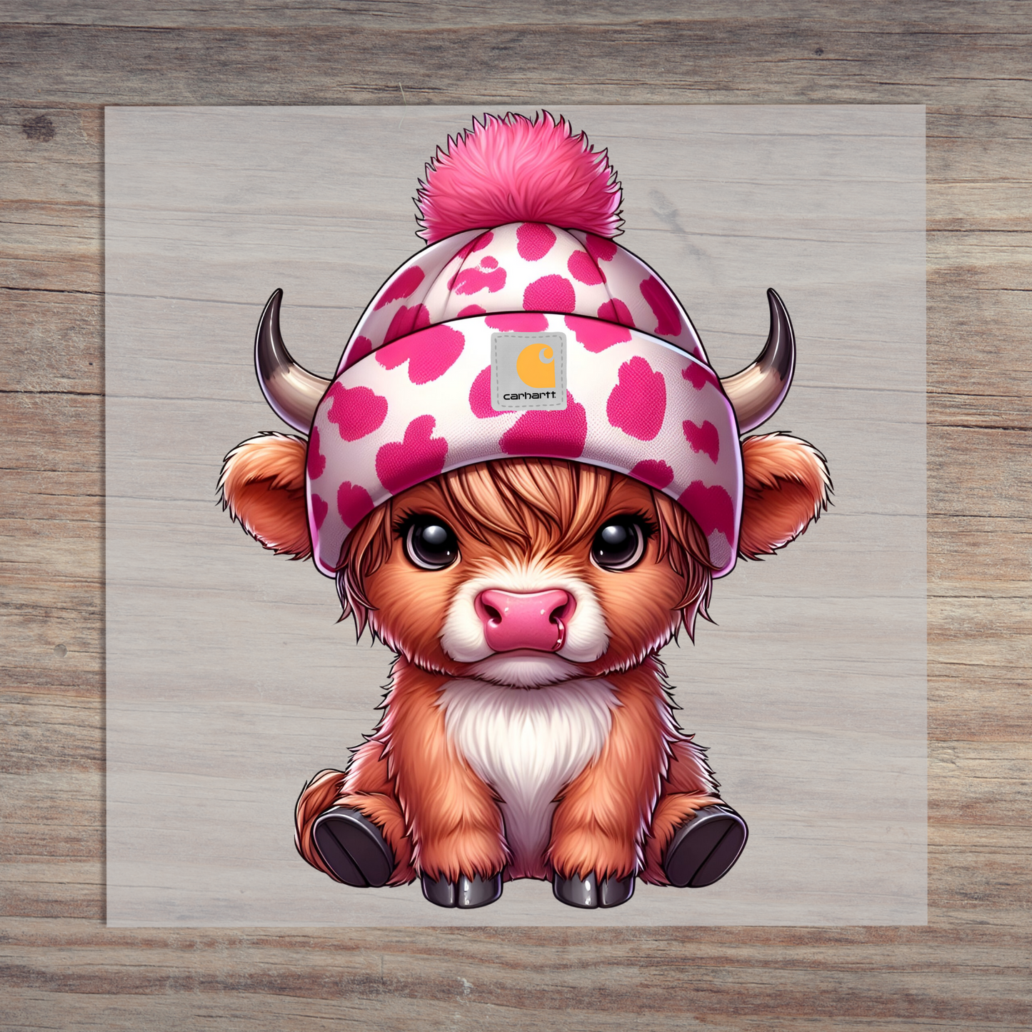 Pink Cheetah Hat Cow