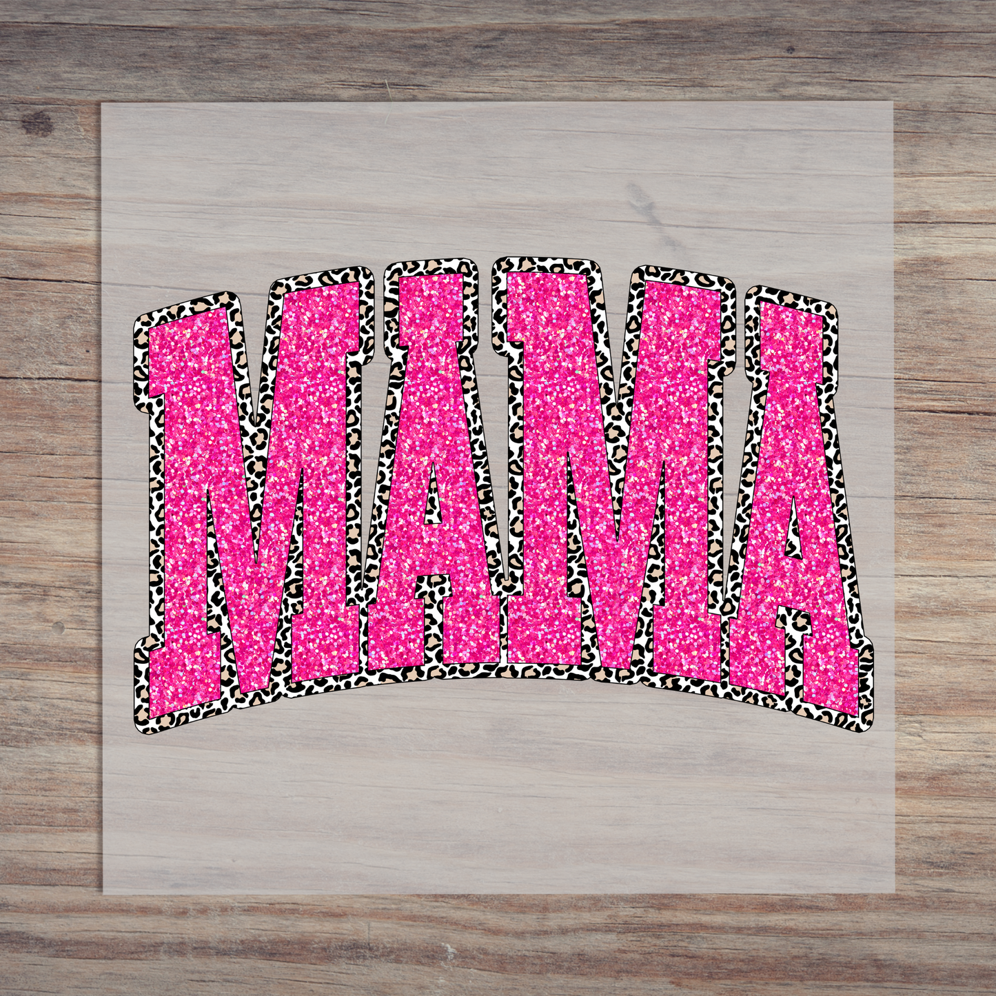 Blue Sequin Cheetah Mama