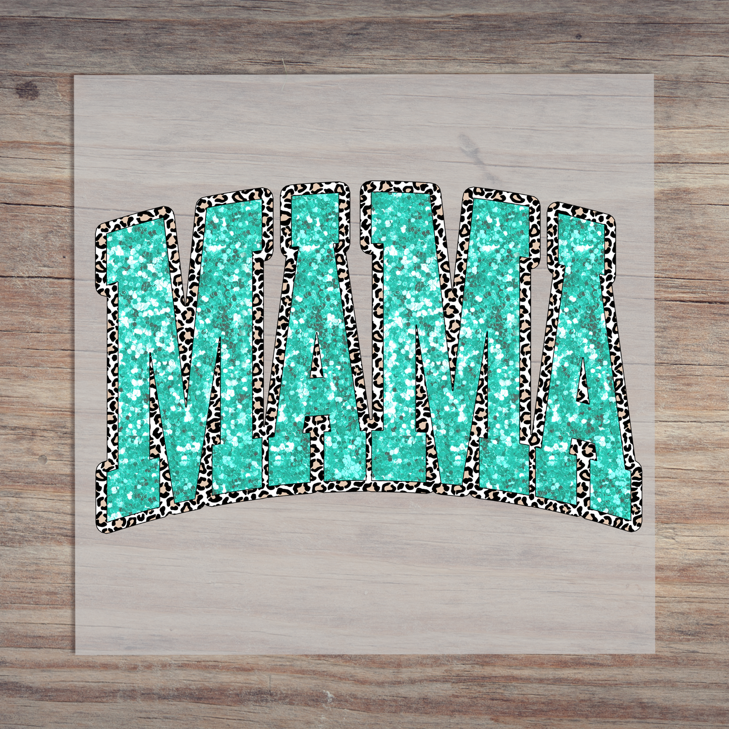 Blue Sequin Cheetah Mama