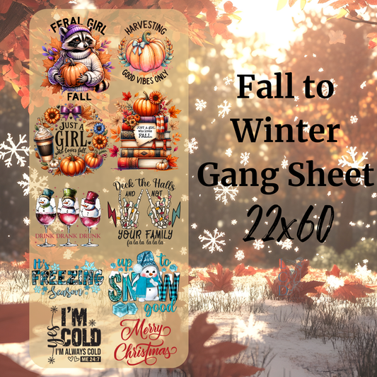 Fall to Winter Gang Sheet
