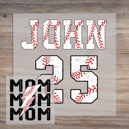 Baseball Mom With Custom Numbers and Name