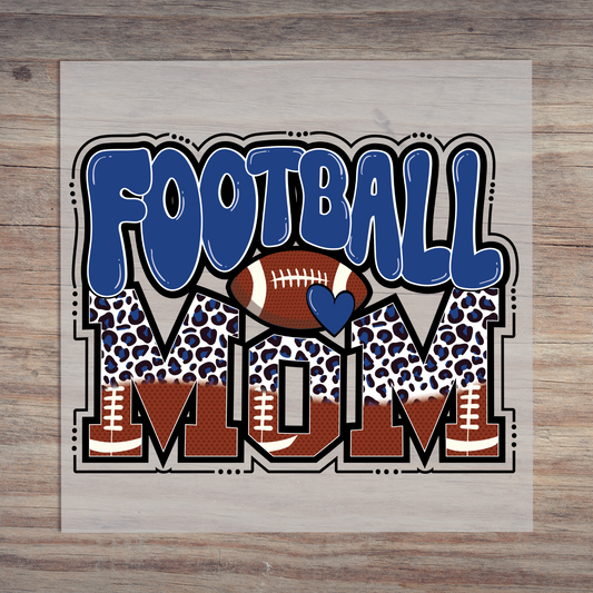 Football Mom Blue Cheetah