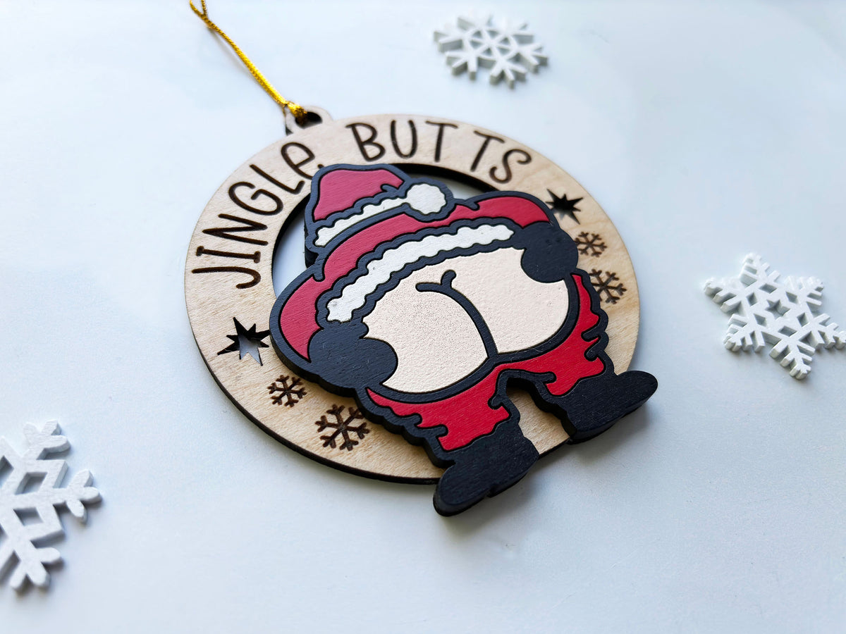 Santa Buttermints Santa's Jingle Butt Ornament | Add a cheeky twist to your holiday déco ...