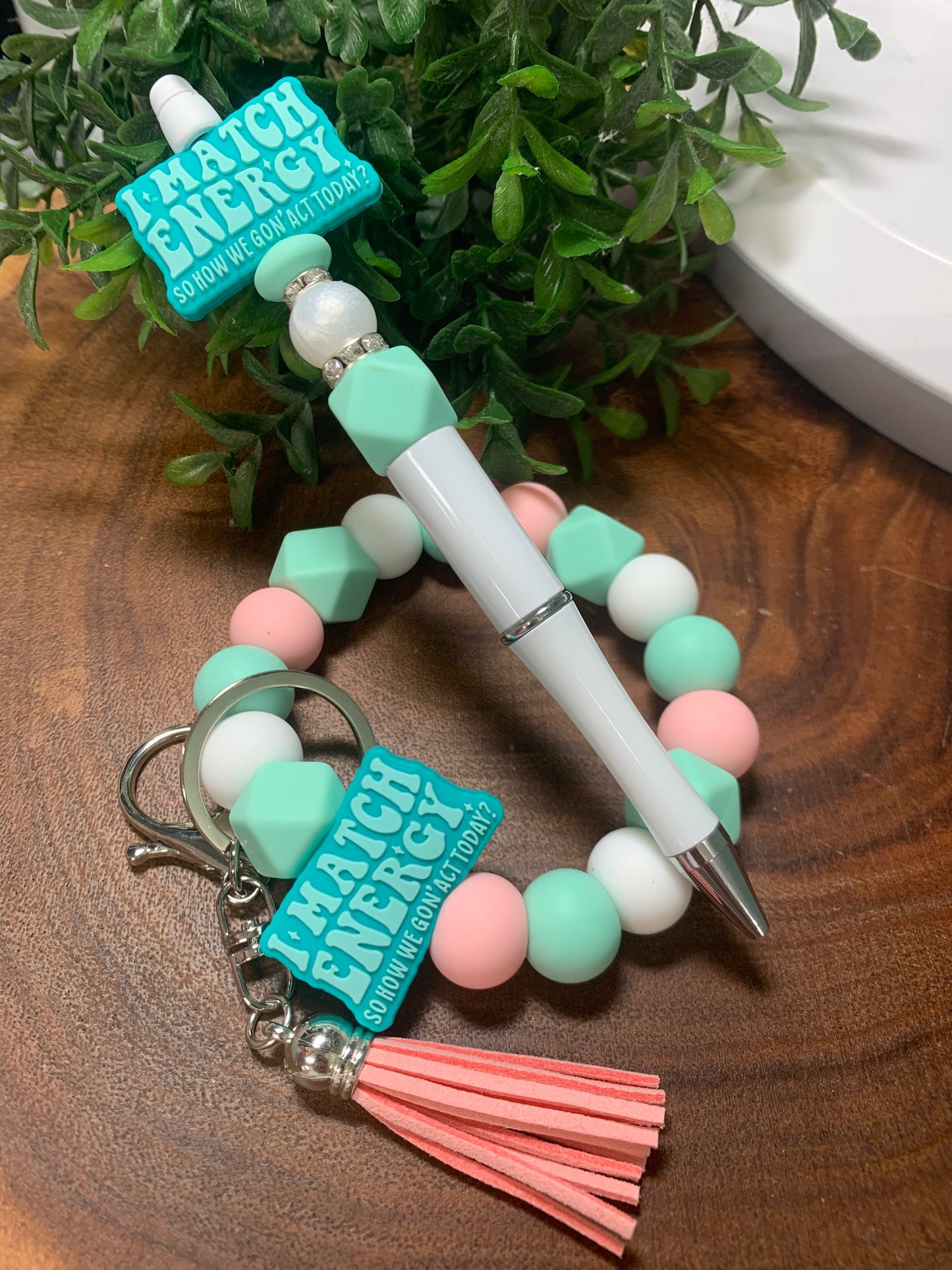 Pen and Wristlet Key Chain Combo