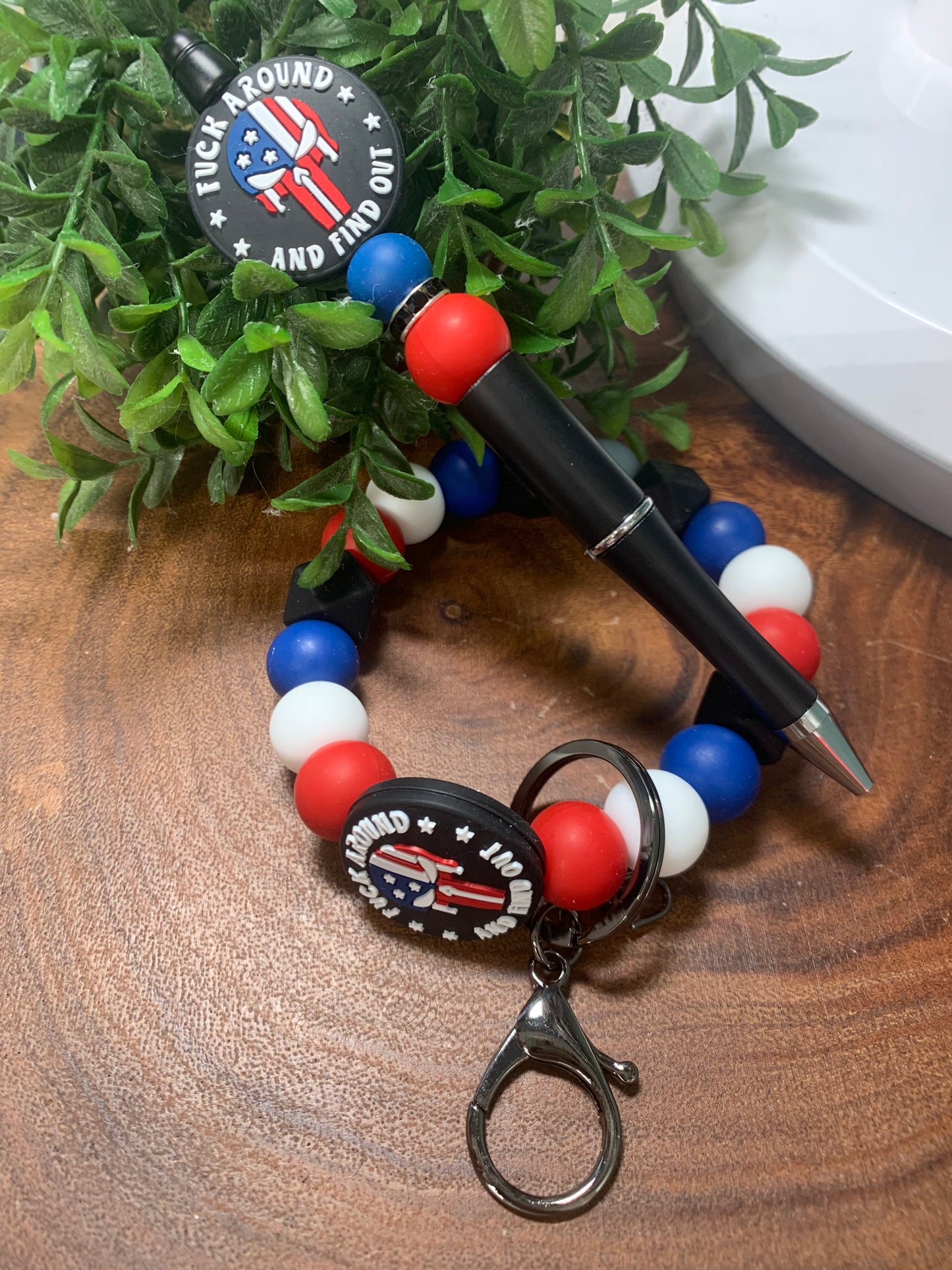 Pen and Wristlet Key Chain Combo