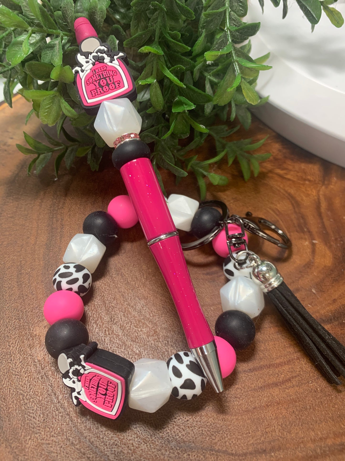 Pen and Wristlet Key Chain Combo