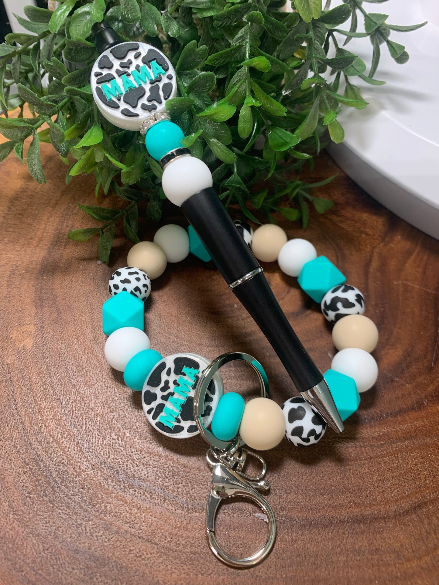 Pen and Wristlet Key Chain Combo